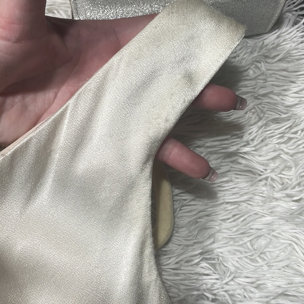Lulu's Ivory Satin Slip Mermaid Gown - Picture 11 of 16